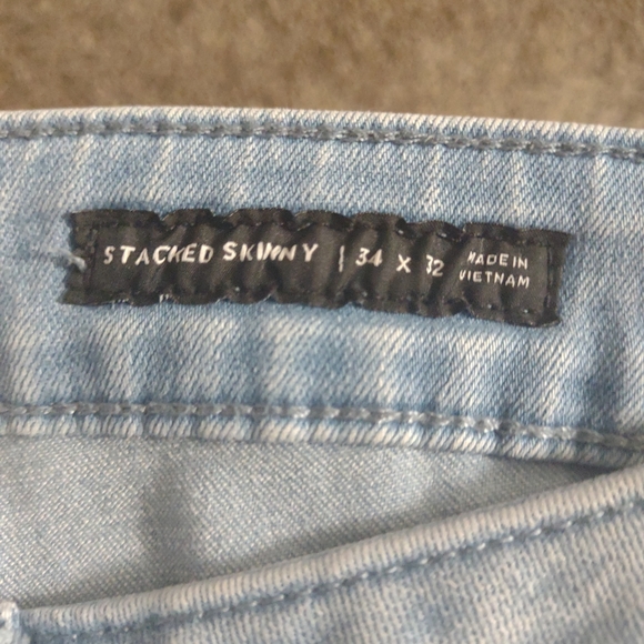 Pacsun Stacked Active Stretch Skinny Jeans Size 34x32 Very Gently Used Zero Flaw - Picture 5 of 12
